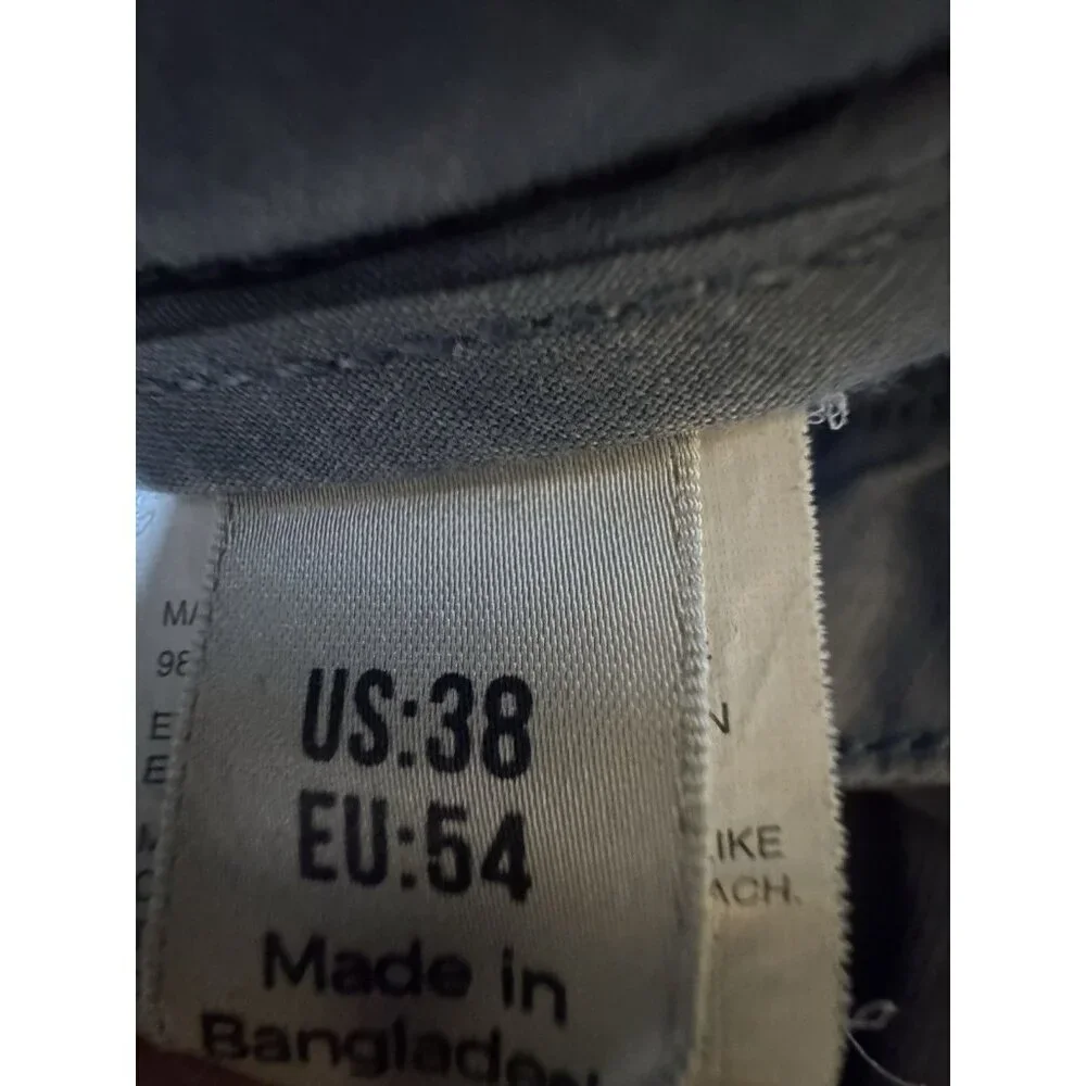 Original Penguin Shorts Men’s 38 Blue Chino Flat Front Casual Stretch 8” Inseam